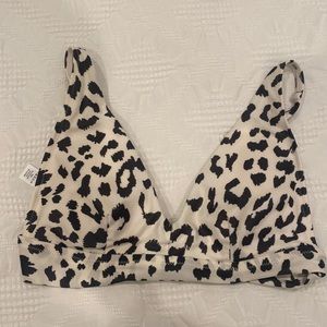 Aerie scoop bikini top cheetah print
